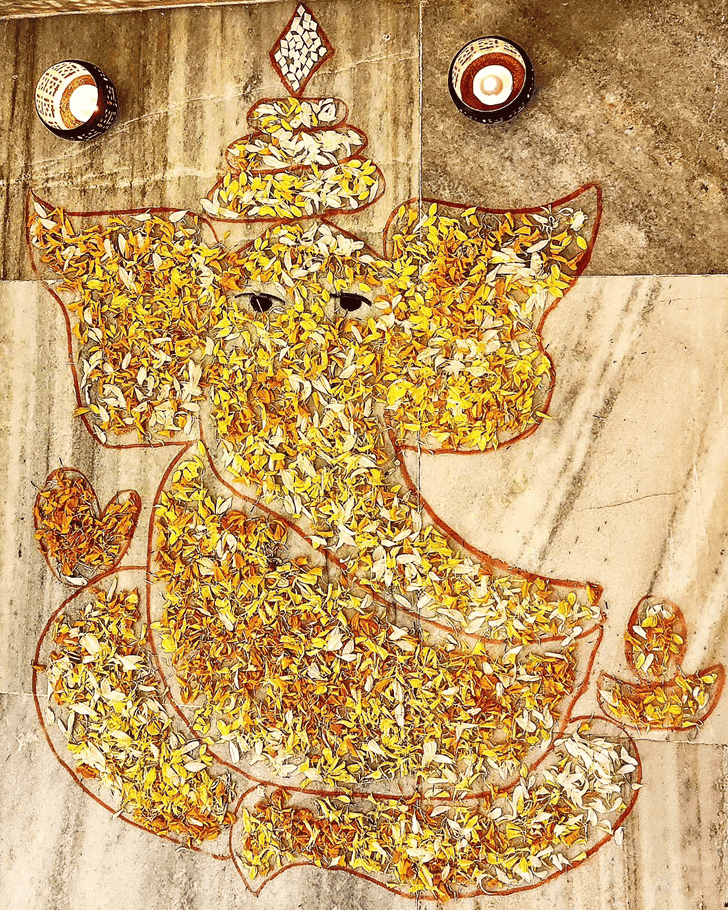 Enticing Ganesha Rangoli