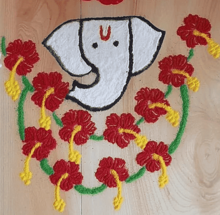 Ideal Ganesha Rangoli