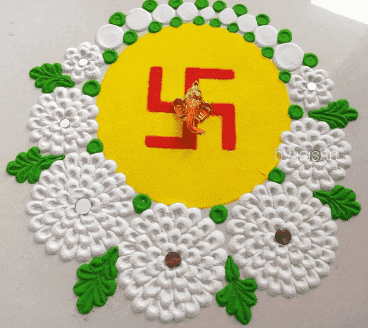 Pleasing Ganesha Rangoli