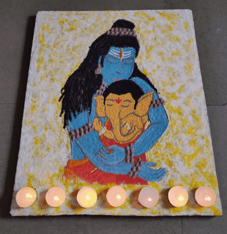 Shapely Ganesha Rangoli