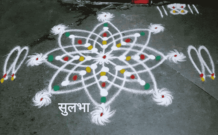 Comely Ganga Dussehra Rangoli