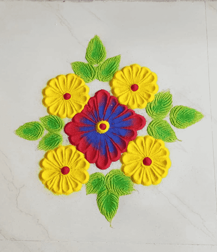 Elegant Ganga Dussehra Rangoli