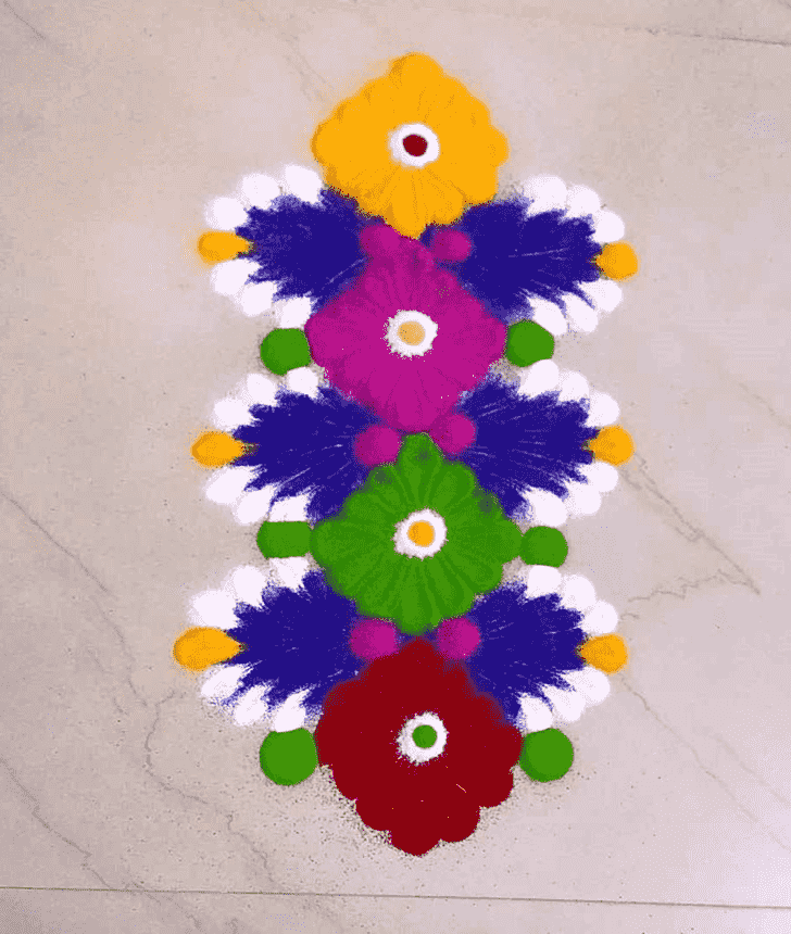 Enticing Ganga Dussehra Rangoli