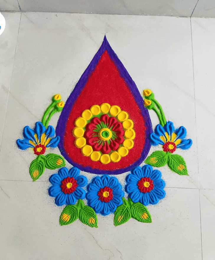 Gorgeous Ganga Dussehra Rangoli