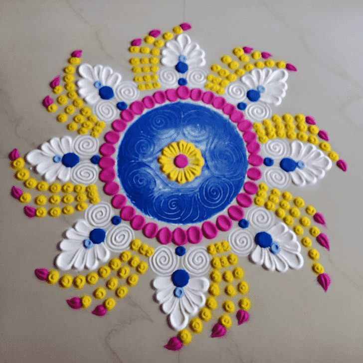 Pleasing Ganga Dussehra Rangoli