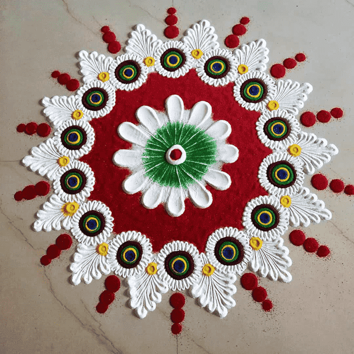 Ravishing Ganga Dussehra Rangoli