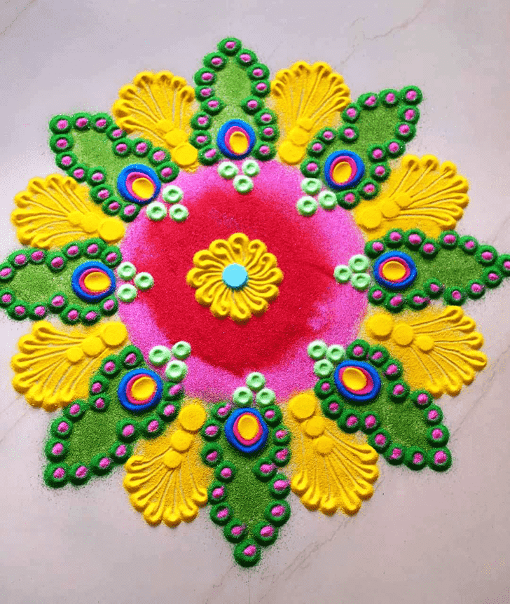 Resplendent Ganga Dussehra Rangoli