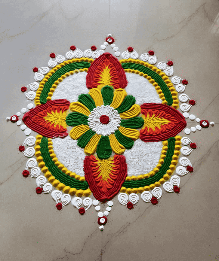 Shapely Ganga Dussehra Rangoli