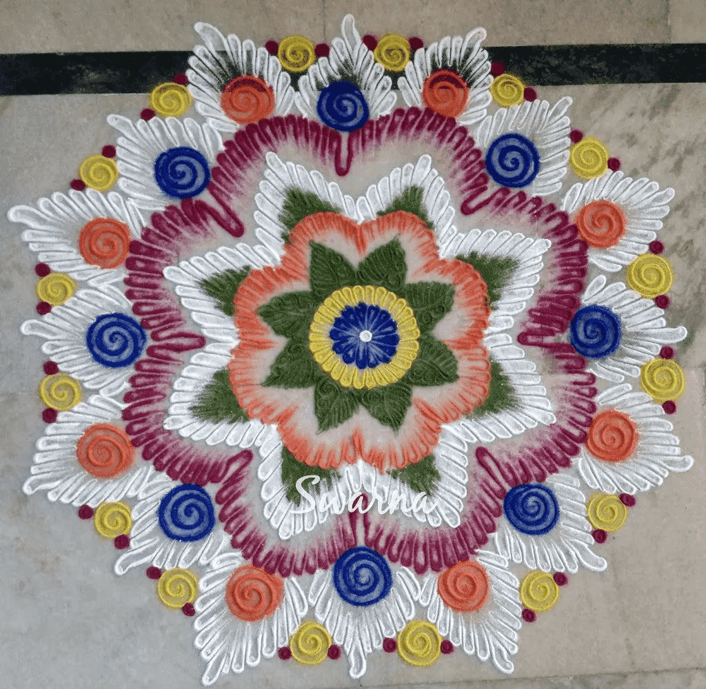 Excellent Ganga Dussehra Special Rangoli