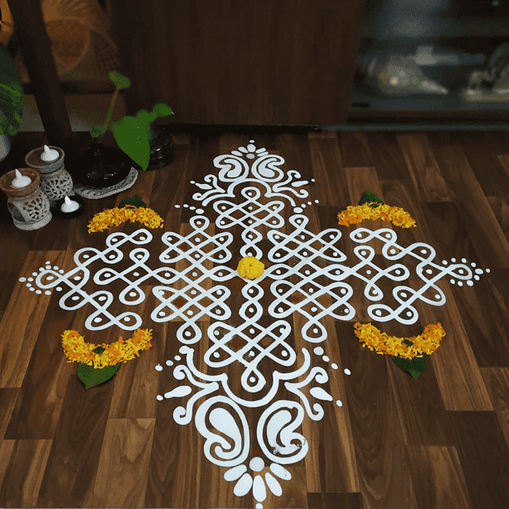 Alluring Ganga Saptami Rangoli