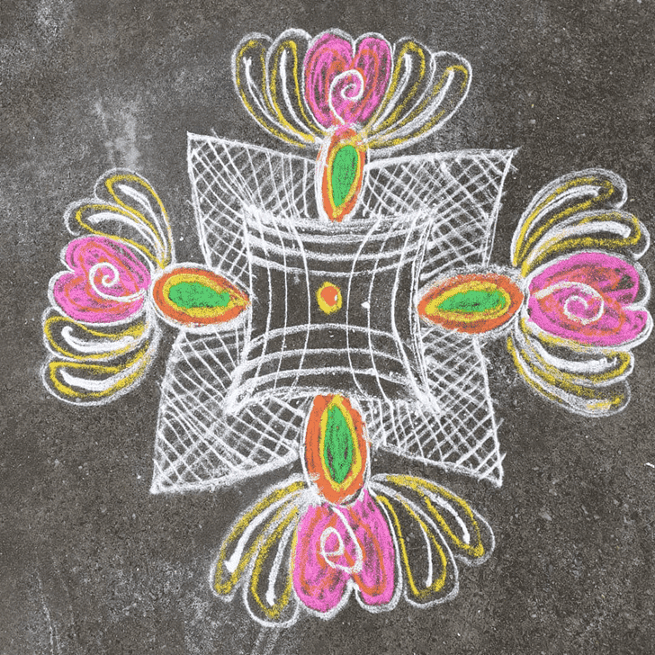 Angelic Ganga Saptami Rangoli