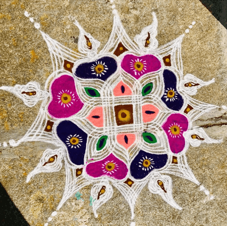 Captivating Ganga Saptami Rangoli