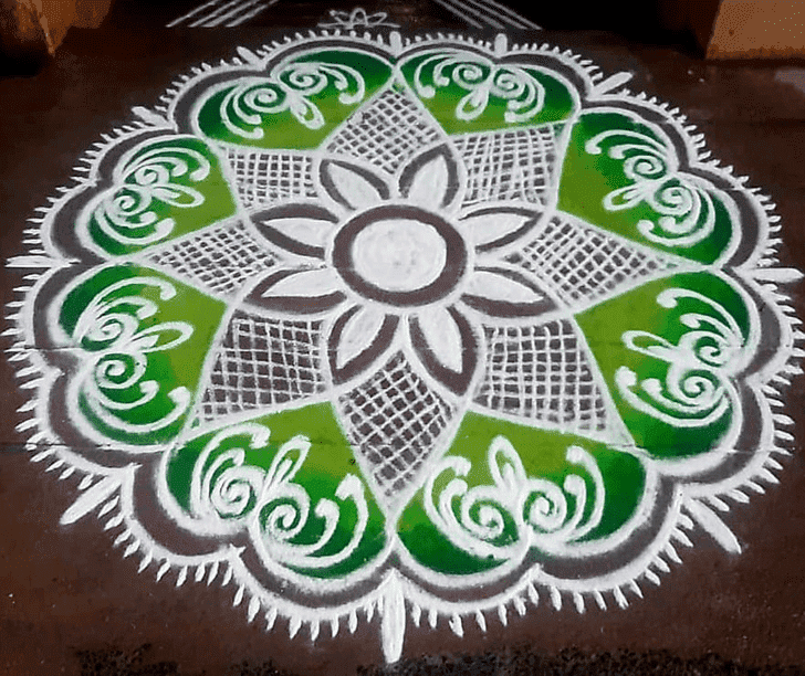 Elegant Ganga Saptami Rangoli