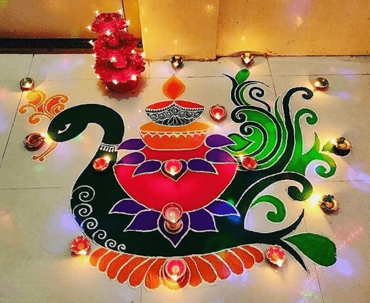 Exquisite Ganga Saptami Rangoli