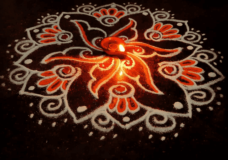 Graceful Ganga Saptami Rangoli