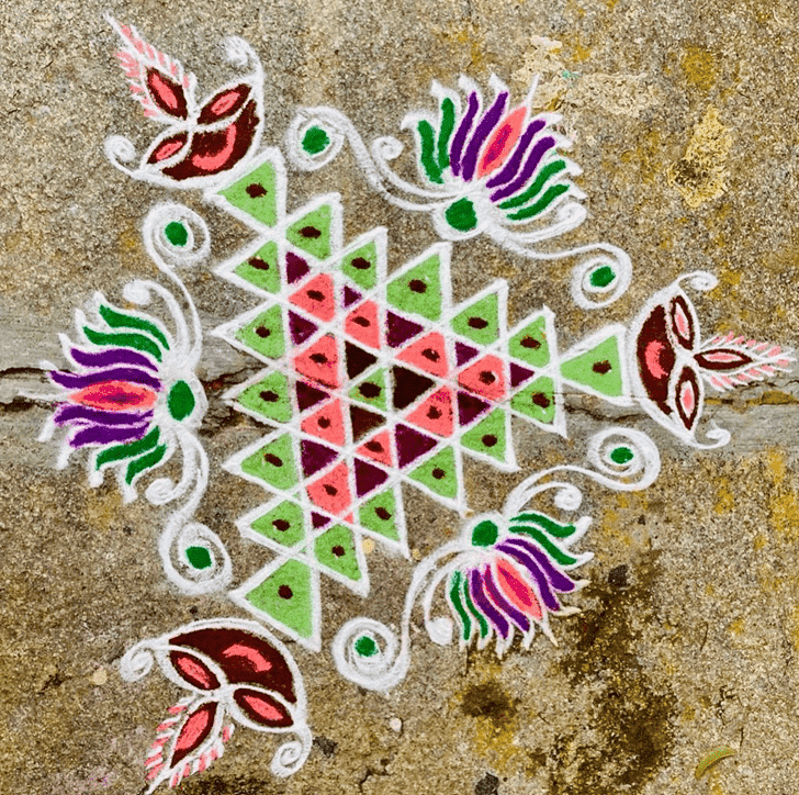 Awesome Ganga Saptami Rangoli