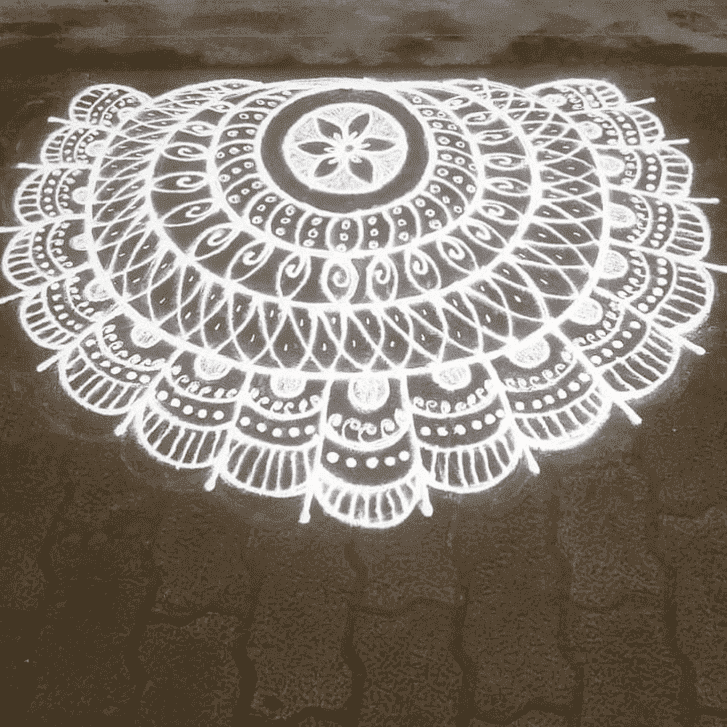 Lovely Ganga Saptami Rangoli Design