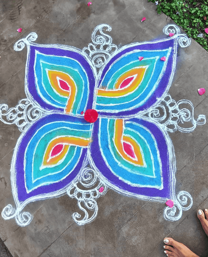 Magnificent Ganga Saptami Rangoli