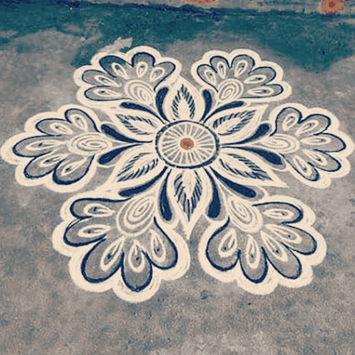 Mesmeric Ganga Saptami Rangoli