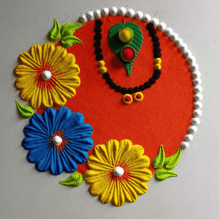 Pleasing Ganga Saptami Rangoli