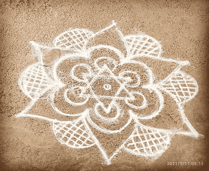 Pretty Ganga Saptami Rangoli