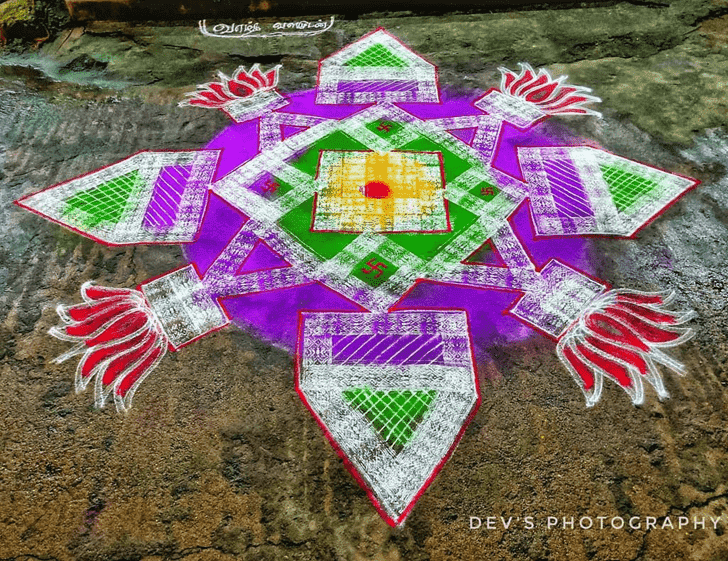 Refined Ganga Saptami Rangoli