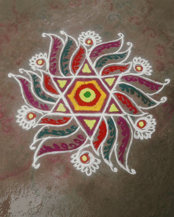 Slightly Ganga Saptami Rangoli