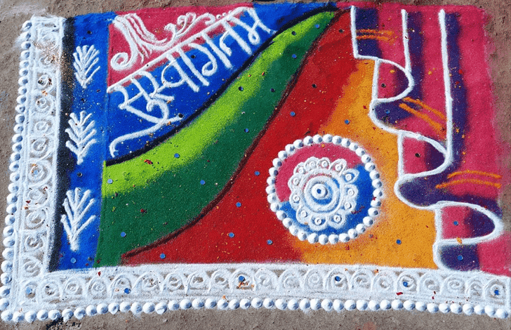 Splendid Ganga Saptami Rangoli