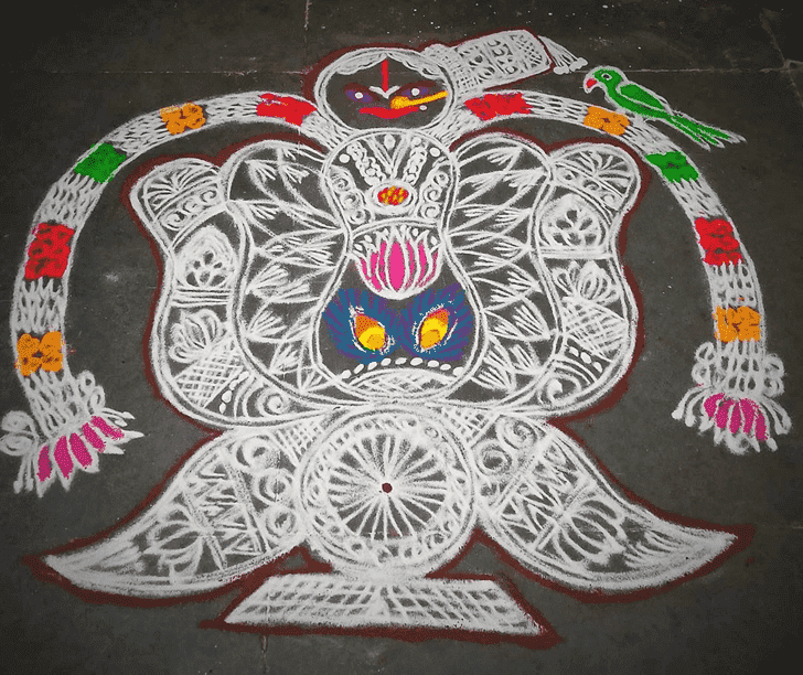 Wonderful Ganga Saptami Rangoli Design