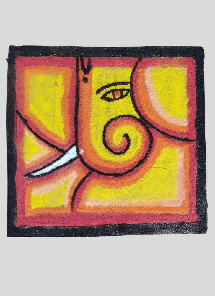 Hard Ganpati Bappa Rangoli