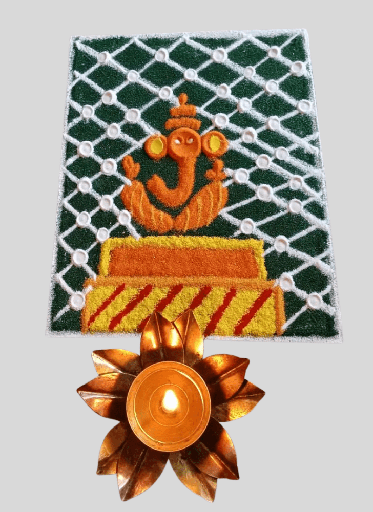 Ganpati Bappa Rangoli