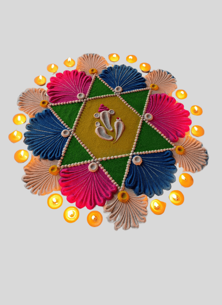 Awesome Ganpati Bappa Rangoli