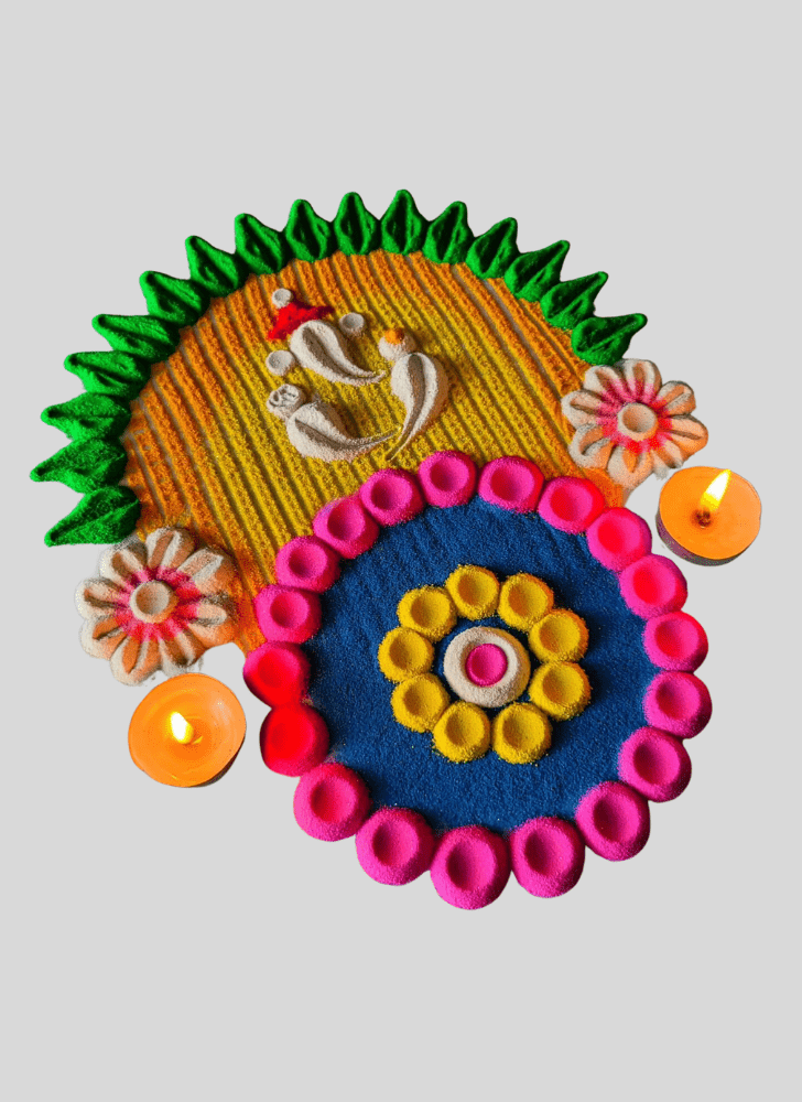 Magnetic Ganpati Bappa Rangoli