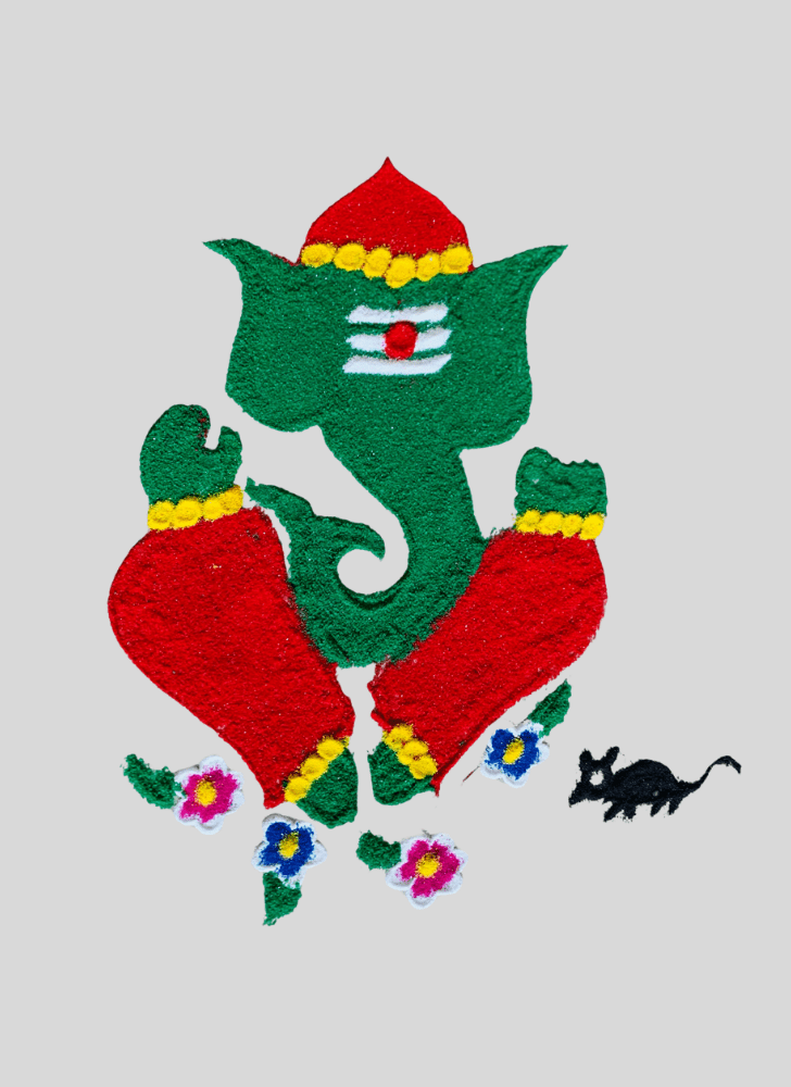 Radiant Ganpati Bappa Rangoli