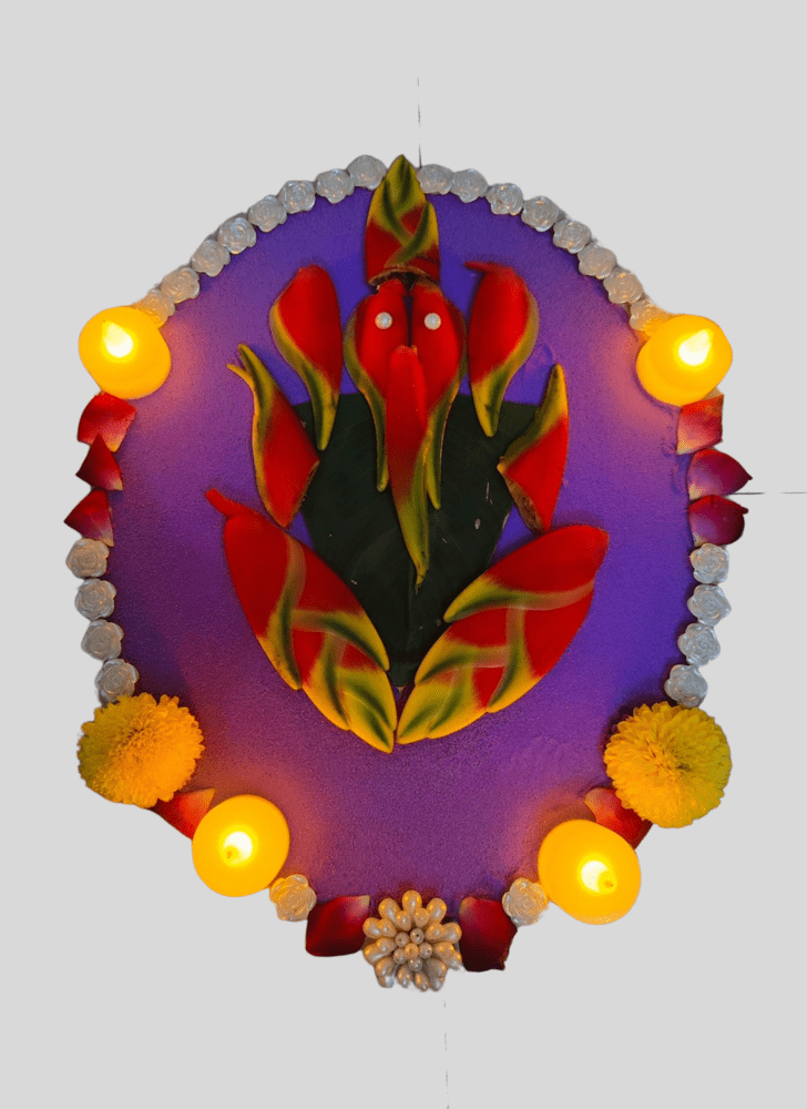 Resplendent Ganpati Bappa Rangoli