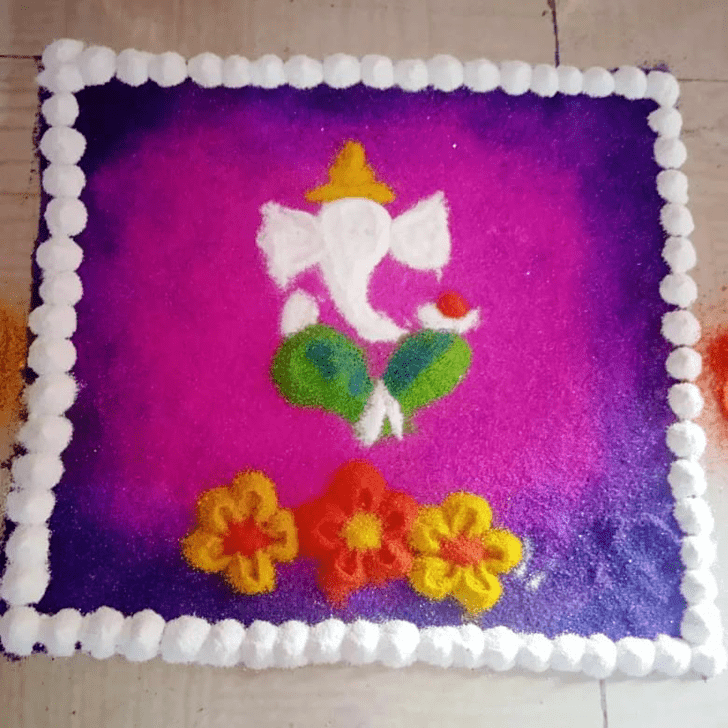 Grand Ganpati Rangoli