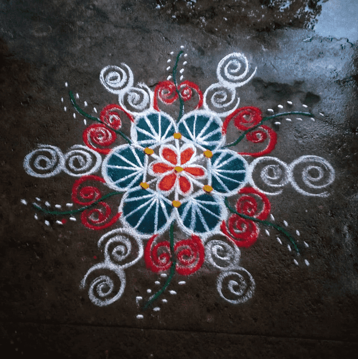 Hard Gauri Avahana Rangoli