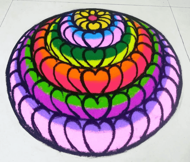 Delicate Gauri Avahana Rangoli