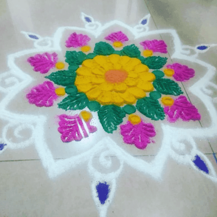 Enthralling Gauri Avahana Rangoli