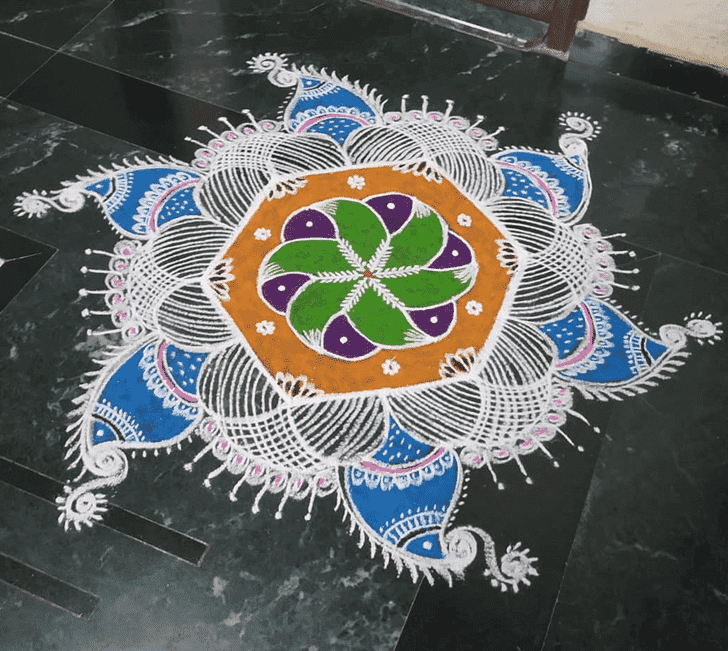 Enticing Gauri Avahana Rangoli