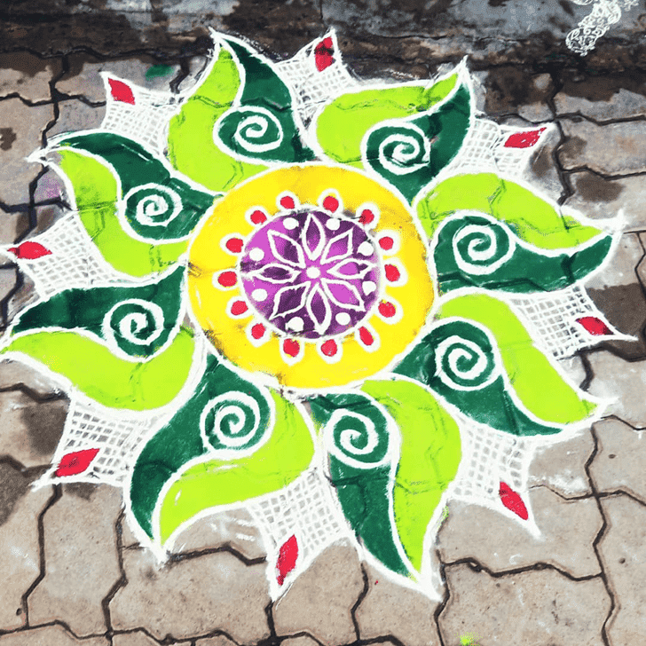 Excellent Gauri Avahana Rangoli