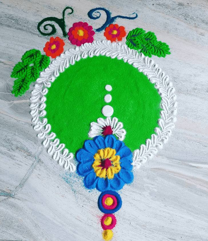 Exquisite Gauri Avahana Rangoli