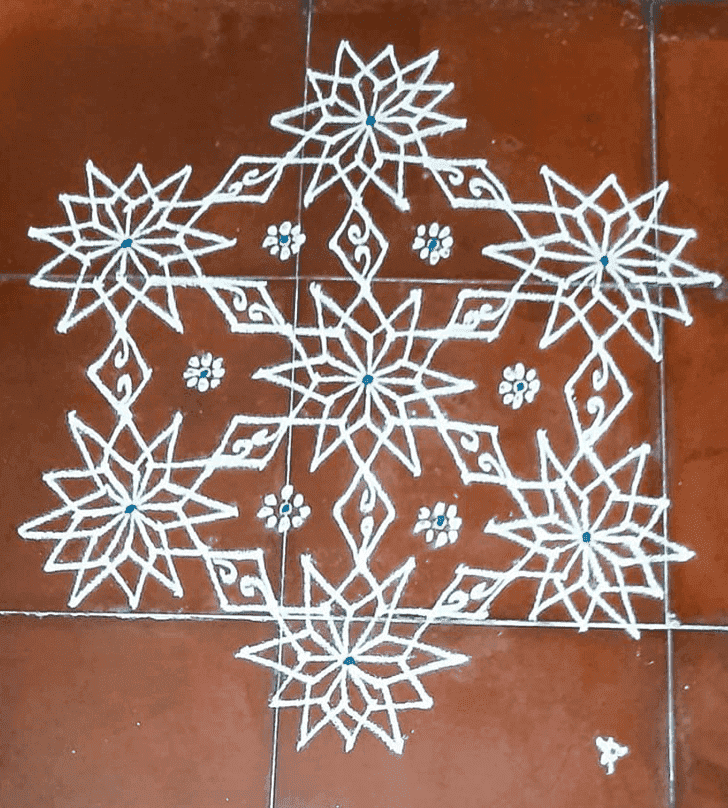 Fine Gauri Avahana Rangoli