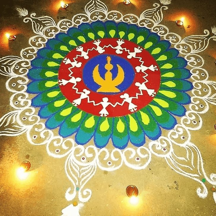 Grand Gauri Avahana Rangoli