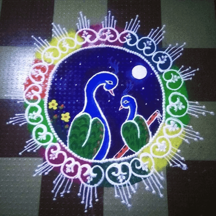 Nice Gauri Avahana Rangoli