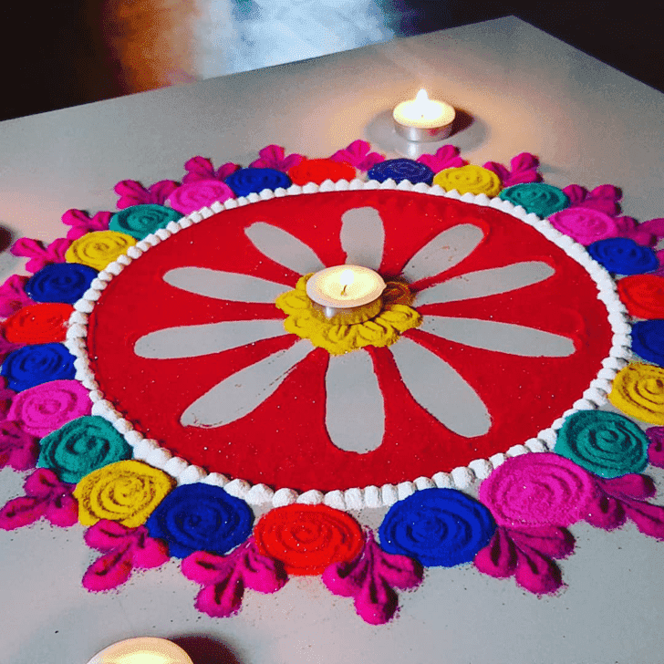 Refined Gauri Avahana Rangoli