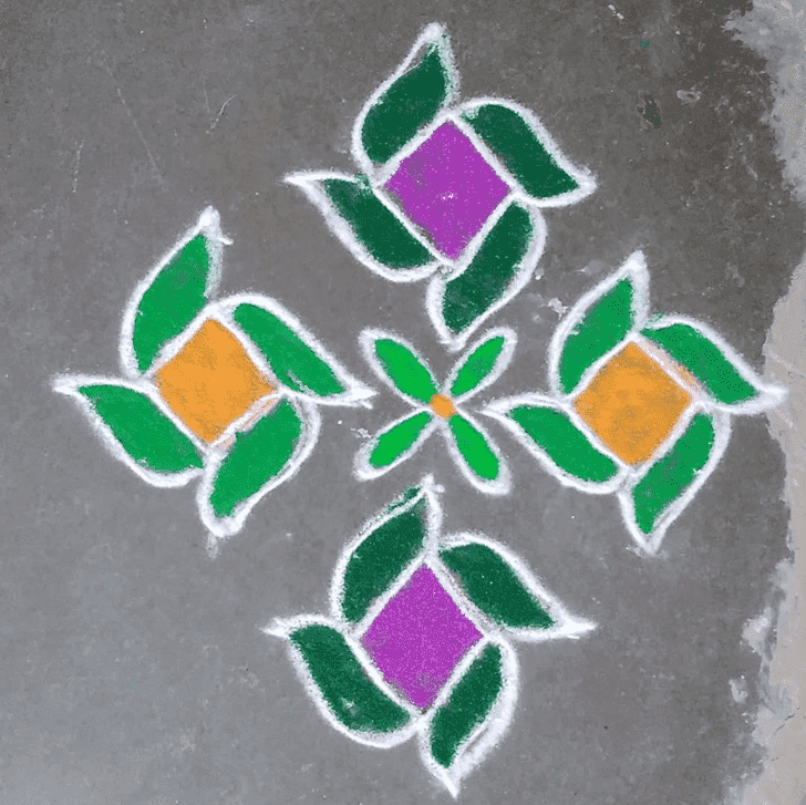 Slightly Gauri Avahana Rangoli