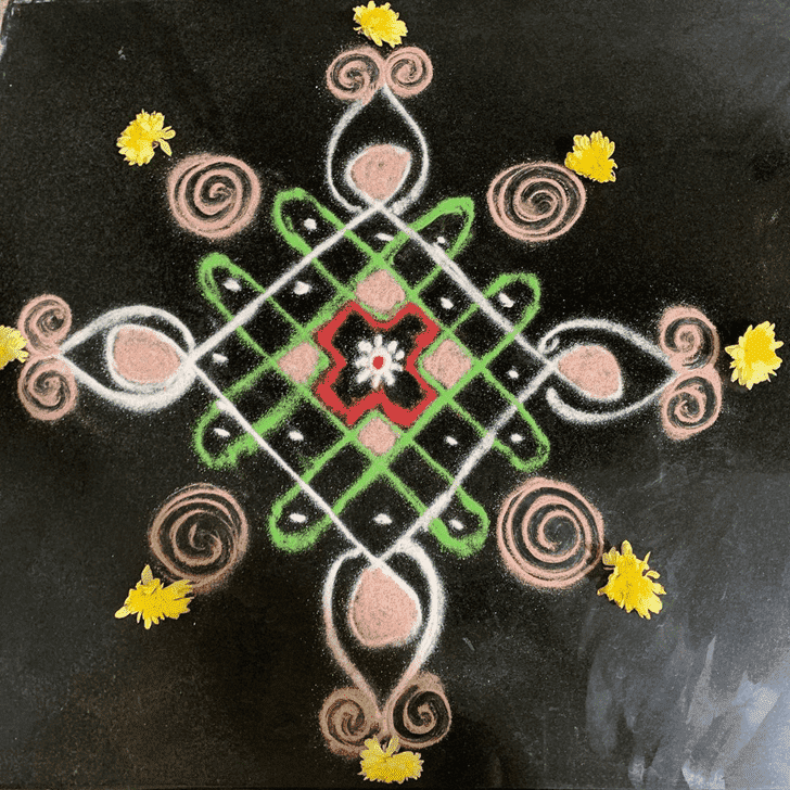 Splendid Gauri Avahana Rangoli