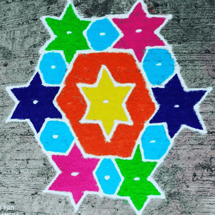 Wonderful Gauri Avahana Rangoli Design