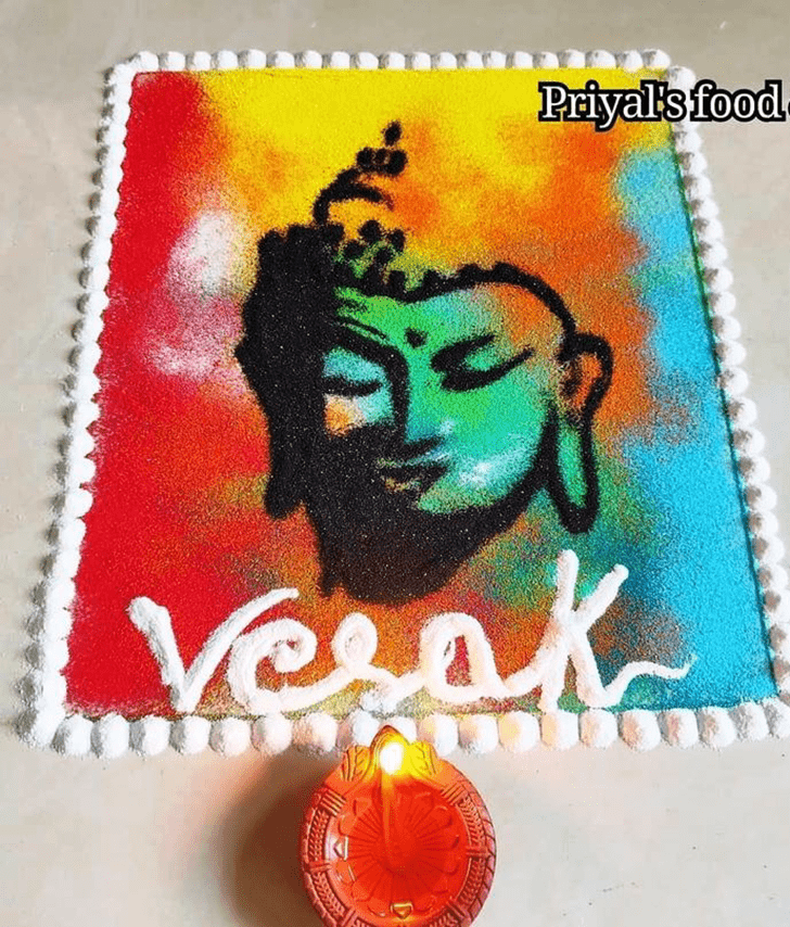 Fair Gautam Buddha Rangoli